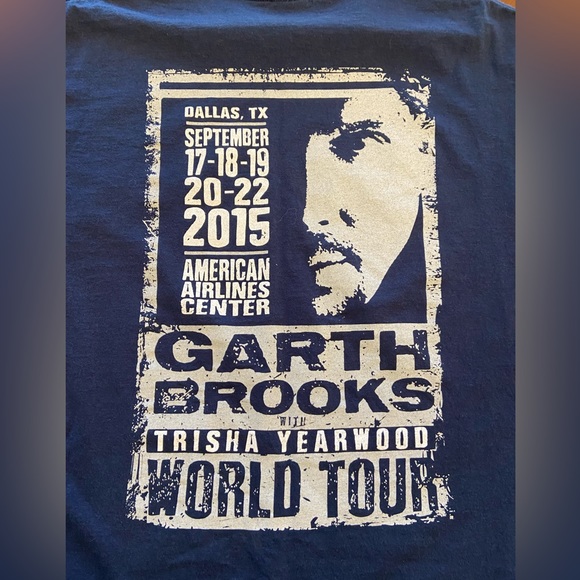 Garth Brooks and Trisha Yearwood 2015 World Tour Concert t-shirt size large - Picture 1 of 10